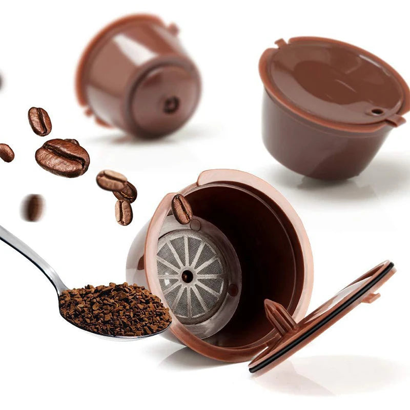 Ensemble de filtres à café réutilisables, capsules de café rechargeables pour cafetière Dolce Gusto