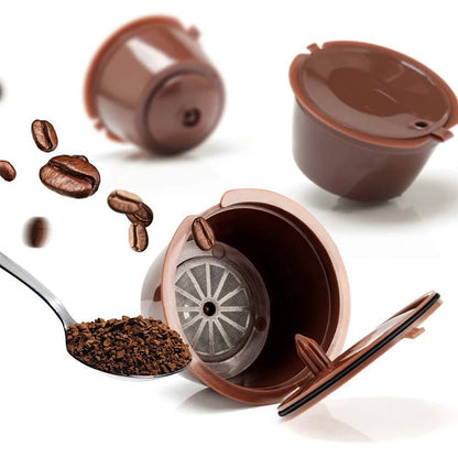 Ensemble de filtres à café réutilisables, capsules de café rechargeables pour cafetière Dolce Gusto