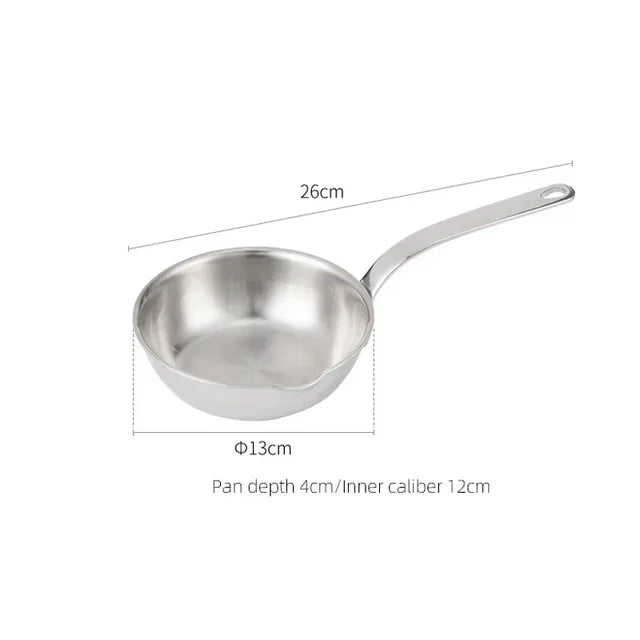 Mini Stainless Steel Kitchen Frying Skillet Pan Cookware