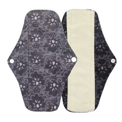 Sanitary Pads Organic Bamboo Charcoal Washable Menstrual Panty Liner Leakproof Cloth Towel Reusable Period Feminine Hygiene Pads