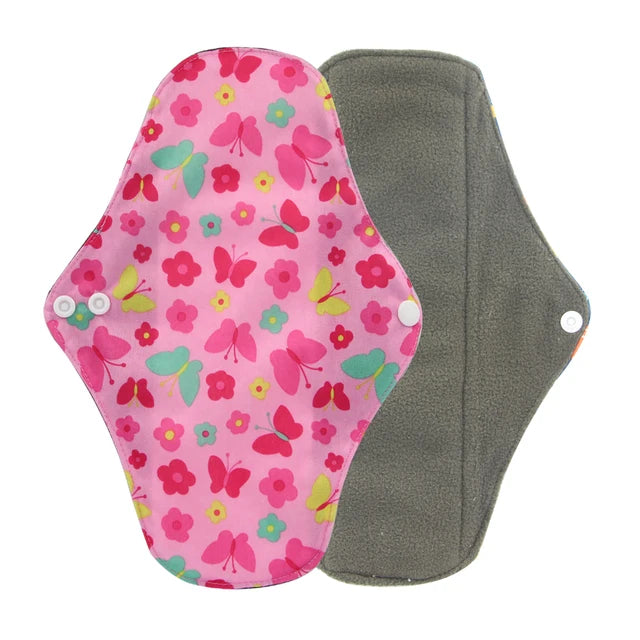 Sanitary Pads Organic Bamboo Charcoal Washable Menstrual Panty Liner Leakproof Cloth Towel Reusable Period Feminine Hygiene Pads