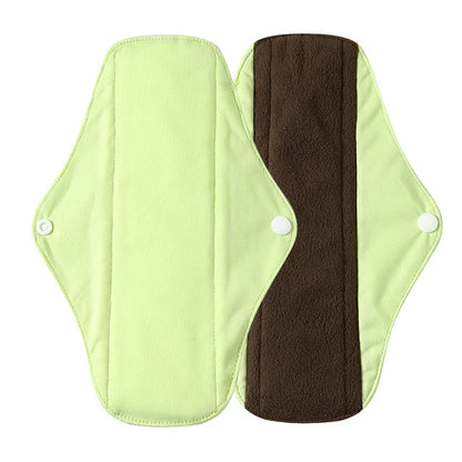 Sanitary Pads Organic Bamboo Charcoal Washable Menstrual Panty Liner Leakproof Cloth Towel Reusable Period Feminine Hygiene Pads