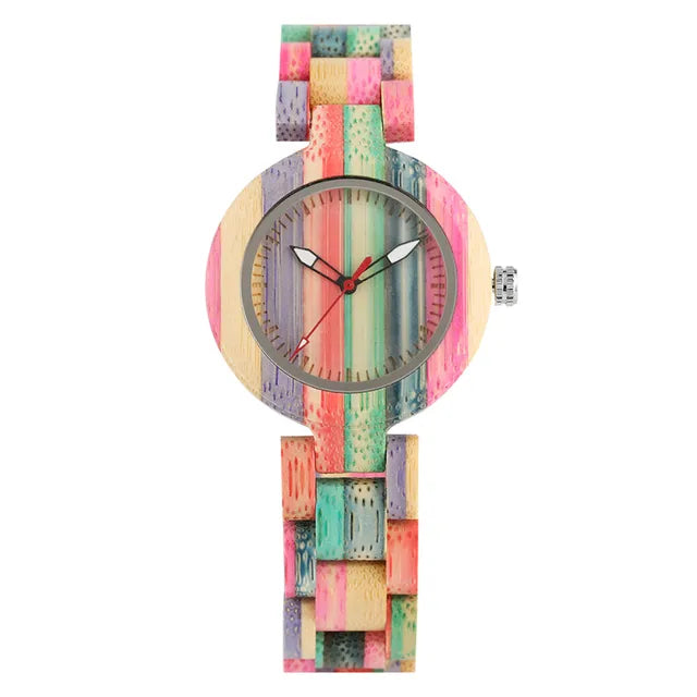 Small Dial Full Bamboo Wood Women's Watch