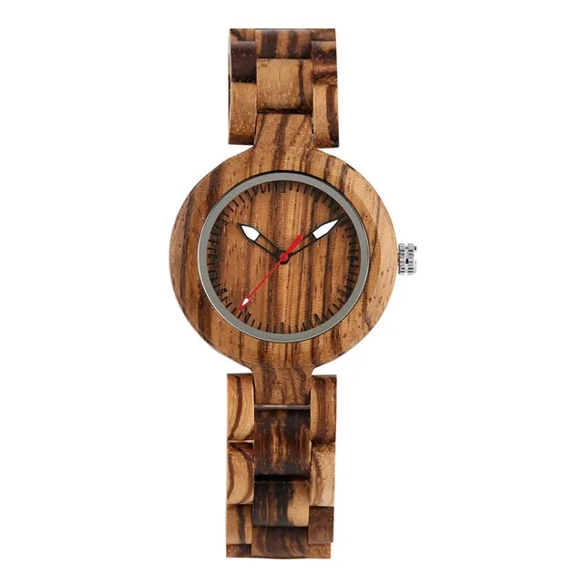 Small Dial Full Bamboo Wood Women's Watch