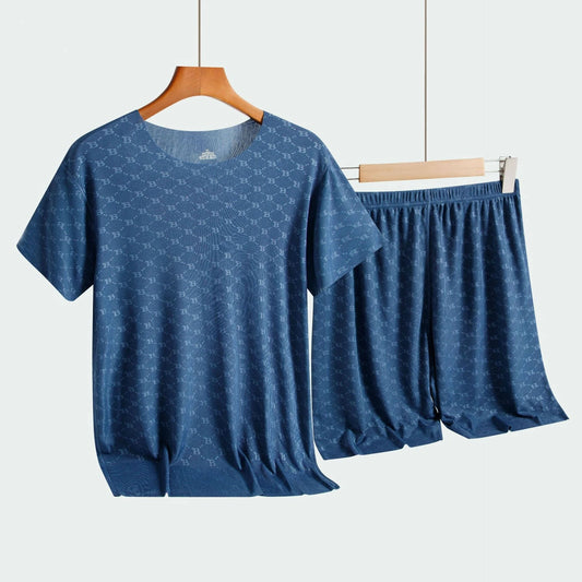 Cool Comfort – Men’s Casual Pajama Set for Summer Nights