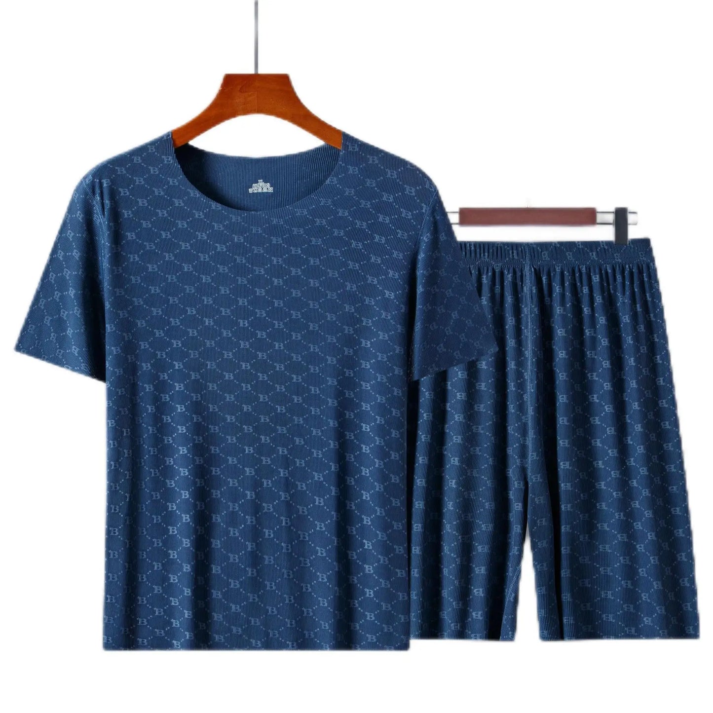 Cool Comfort – Men’s Casual Pajama Set for Summer Nights