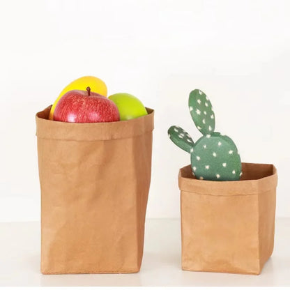 Bolsa de papel kraft impermeable para almacenamiento de alimentos