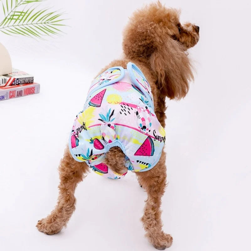 Washable Female Dog Diapers Reusable Dog Panties Menstruation Pet Physiological Safety Pants Adjustable Cat Diapers