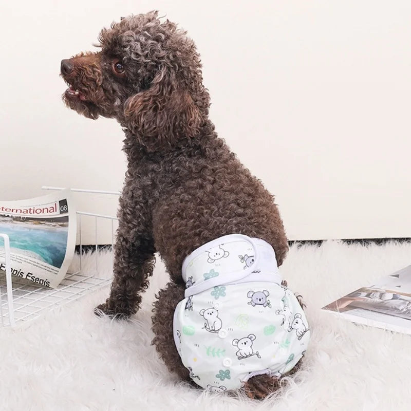 Washable Female Dog Diapers Reusable Dog Panties Menstruation Pet Physiological Safety Pants Adjustable Cat Diapers