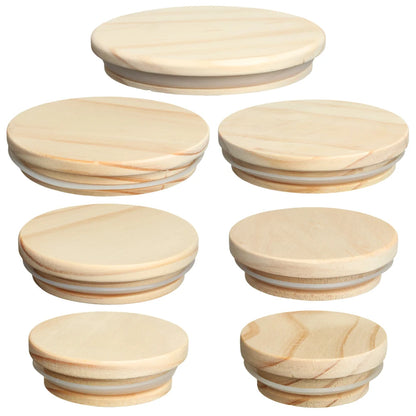 Wood Wide Mouth Mason Jar Lids