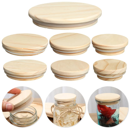 Wood Wide Mouth Mason Jar Lids