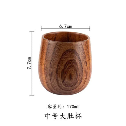 Wooden Big Belly Cups