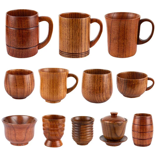 Vasos de madera de gran tamaño