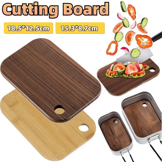 Portable Wooden Cutting Board for Camping and Picnics