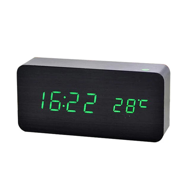 Wooden LED Alarm Clock