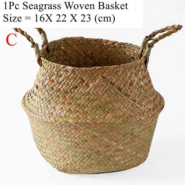 Seaweed Wicker Basket-Rattan