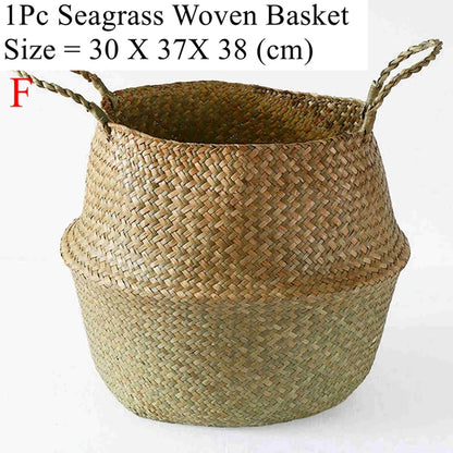 Seaweed Wicker Basket-Rattan