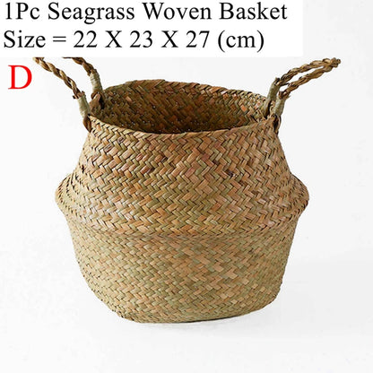 Seaweed Wicker Basket-Rattan