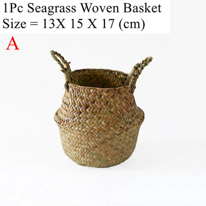 Seaweed Wicker Basket-Rattan