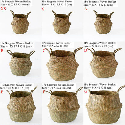 Seaweed Wicker Basket-Rattan